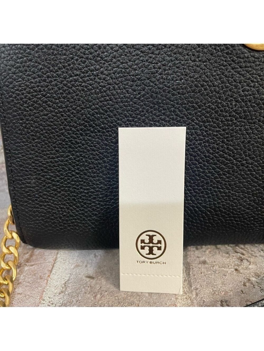 Tory Burch Black Crossbody Bag with Gold Logo - Picture 12 of 14